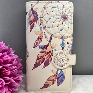Woman’s Wallet Large : Dreamcatcher Cream